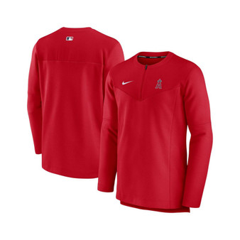 Men's Red Los Angeles Angels Authentic Collection Game Time Performance Half-Zip Top