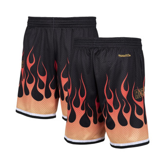 Men's Black Houston Rockets 1993/94 Flames Swingman Shorts