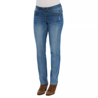 Women's "Ab"Solution Mid Rise Straight Leg Jeans