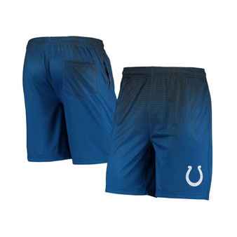 Men's Royal and Black Indianapolis Colts Pixel Gradient Training Shorts