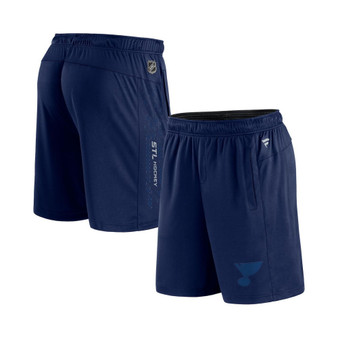Men's Branded Navy St. Louis Blues Authentic Pro Travel and Training Shorts