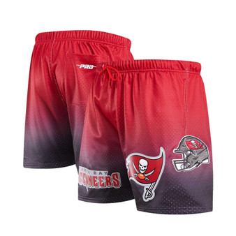 Men's Black, Red Tampa Bay Buccaneers Ombre Mesh Shorts