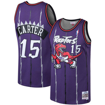 Men's Vince Carter Purple Toronto Raptors 1998-99 Hardwood Classics Swingman Jersey
