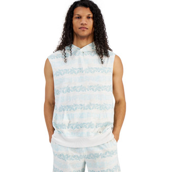 Men's Andrew Regular-Fit Botanical Stripe Sleeveless Hoodie, Created for Macy's