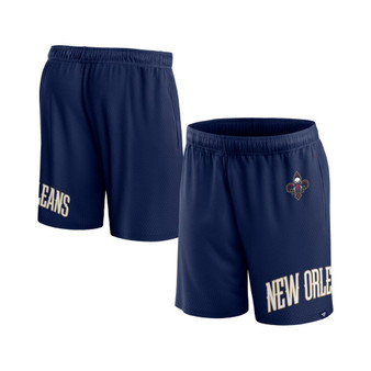 Men's Branded Navy New Orleans Pelicans Free Throw Mesh Shorts