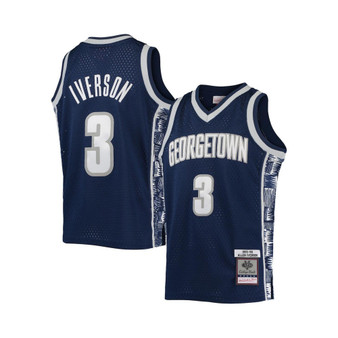Men's Allen Iverson Navy Georgetown Hoyas 1995-96 Replica Swingman Jersey