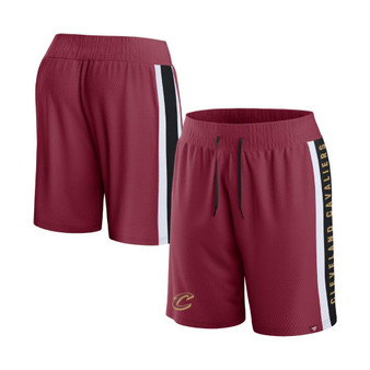 Men's Branded Wine Cleveland Cavaliers Referee Iconic Team Mesh Shorts