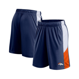 Men's Branded Navy Denver Broncos Prep Colorblock Shorts