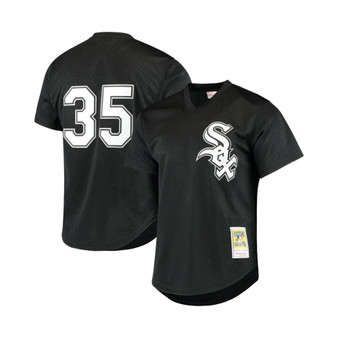 Men's Frank Thomas Black Chicago White Sox Cooperstown Mesh Batting Practice Jersey
