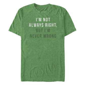 Men's Never Wrong Short Sleeve Crew T-shirt