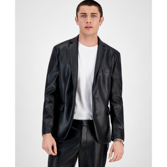 Men's Twilight Slim-Fit Faux-Leather Suit Jacket, Created for Macy's