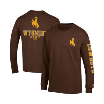 Men's Brown Wyoming Cowboys Team Stack Long Sleeve T-shirt