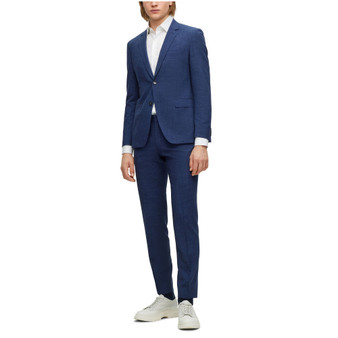 Men's Extra-Slim-Fit Patterned Wool Linen Suit, 2 Piece Set