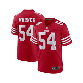 Men's Fred Warner Scarlet San Francisco 49ers Player Game Jersey