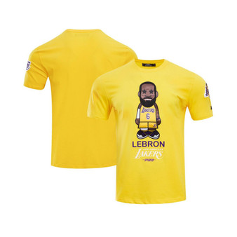 Men's LeBron James Gold Los Angeles Lakers #6 Caricature T-shirt