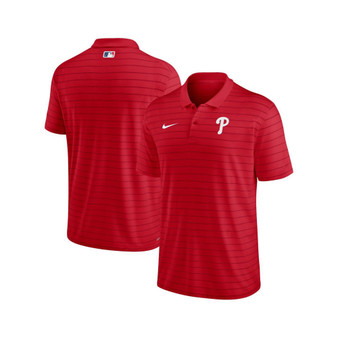 Men's Red Philadelphia Phillies Authentic Collection Victory Striped Performance Polo Shirt