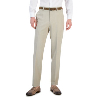 Men's Modern-Fit Superflex Tan Suit Pants