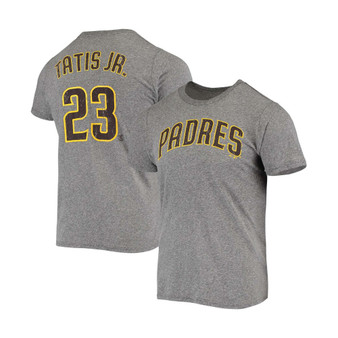 Men's Fernando Tatis Jr. Heathered Gray San Diego Padres Name and Number Tri-Blend T-shirt
