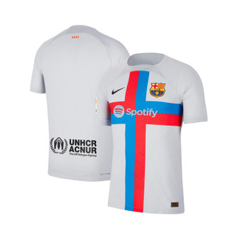 Men's Gray Barcelona 2022/23 Third Vapor Match Authentic Blank Jersey