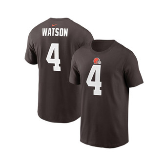 Men's Deshaun Watson Brown Cleveland Browns Player Name & Number T-shirt