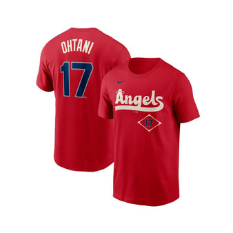Men's Shohei Ohtani Red Los Angeles Angels 2022 City Connect Name and Number T-shirt