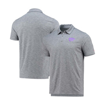 Men's Gray Kansas State Wildcats Micro Mesh Space-Dye Polo Shirt