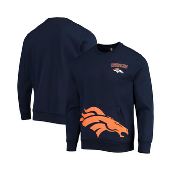 Men's Navy Denver Broncos Pocket Pullover Sweater