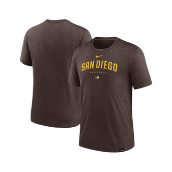 Men's Heather Brown San Diego Padres Authentic Collection Early Work Tri-Blend Performance T-shirt