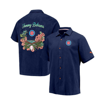 Men's Navy Chicago Cubs Baseball Bay Button-Up Shirt