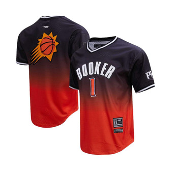 Men's Devin Booker Black, Orange Phoenix Suns Ombre Name and Number T-shirt
