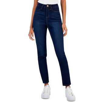 Juniors' Curvy Skinny Whiskered Jeans