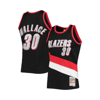 Men's Rasheed Wallace Black Portland Trail Blazers 1999-00 Hardwood Classics 75th Anniversary Diamond Swingman Jersey