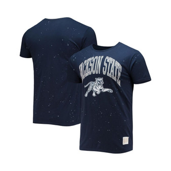 Men's Navy Jackson State Tigers Bleach Splatter T-shirt