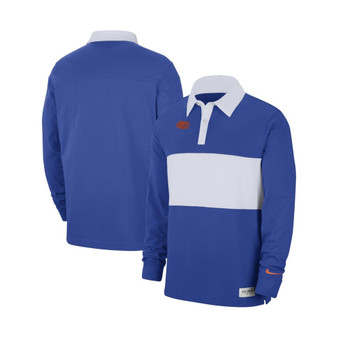 Men's Royal Florida Gators Striped Long Sleeve Polo Shirt