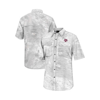 Men's White Texas A&M Aggies Realtree Aspect Charter Full-Button Fishing Shirt