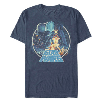Men's Star Wars Group Victory Scene Retro Poster Short Sleeve T-shirt