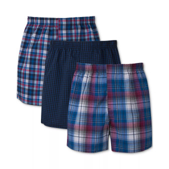 Men's 3-Pk. Ultimate® Comfort Flex Fit® Stretch Woven Boxers