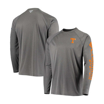 Men's Charcoal Tennessee Volunteers PFG Terminal Tackle Omni-Shade Long Sleeve T-shirt