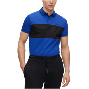 Men's Colour-Blocking Regular-Fit Polo Shirt
