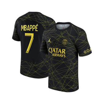 Men's Brand Kylian Mbappe Black Paris Saint-Germain 2022/23 Fourth Breathe Stadium Replica Player Jersey