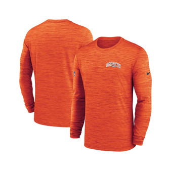 Men's Orange Denver Broncos Velocity Athletic Stack Performance Long Sleeve T-shirt