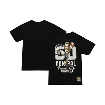 Men's David Robinson Black San Antonio Spurs Hardwood Classics Caricature T-shirt