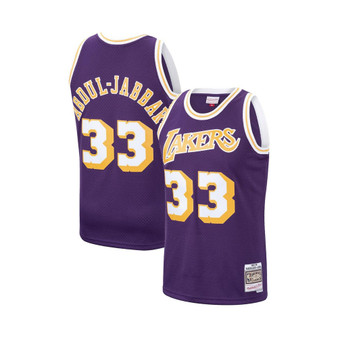 Men's Kareem Abdul-Jabbar Purple Los Angeles Lakers 1983-84 Hardwood Classics Swingman Jersey