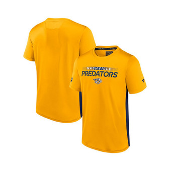 Men's Branded Gold, Navy Nashville Predators Authentic Pro Rink Tech T-Shirt