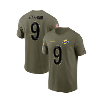 Men's Matthew Stafford Olive Los Angeles Rams 2022 Salute To Service Name and Number T-shirt