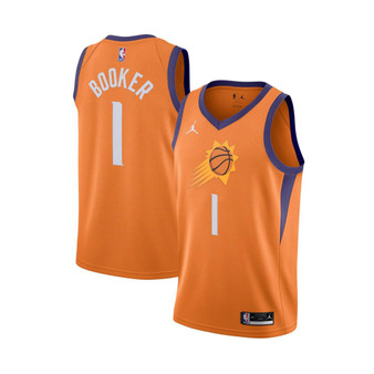 Men's Brand Devin Booker Orange Phoenix Suns 2020/21 Swingman Jersey - Statement Edition
