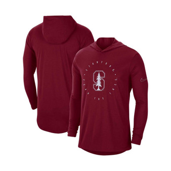 Men's Cardinal Stanford Cardinal Campus Tri-Blend Performance Long Sleeve Hooded T-shirt