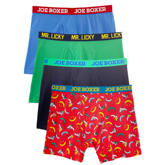 Men's Happy Bananas Stretch Boxer Briefs, Pack of 4