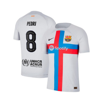 Men's Pedri Gray Barcelona 2022/23 Third Vapor Match Authentic Player Jersey