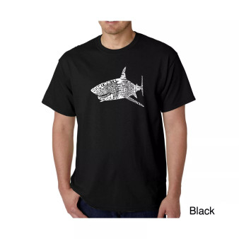 Mens Word Art T-Shirt - Shark Species